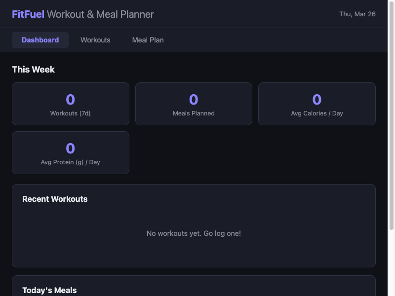 EXP-007: app built from the prompt alone